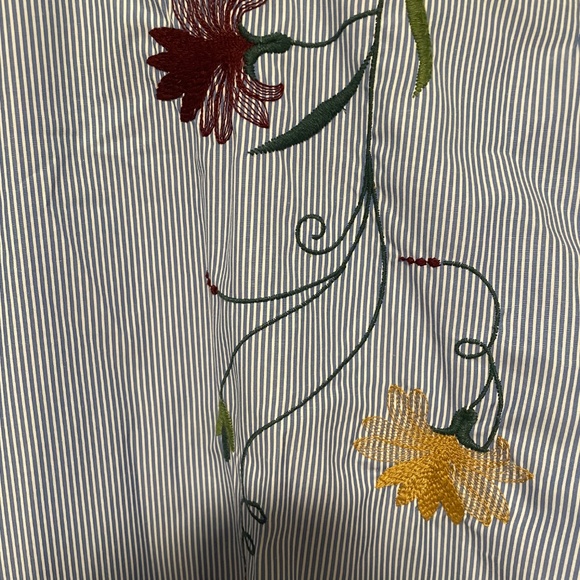 Zara Striped Embroidered Shirt - Picture 6 of 6